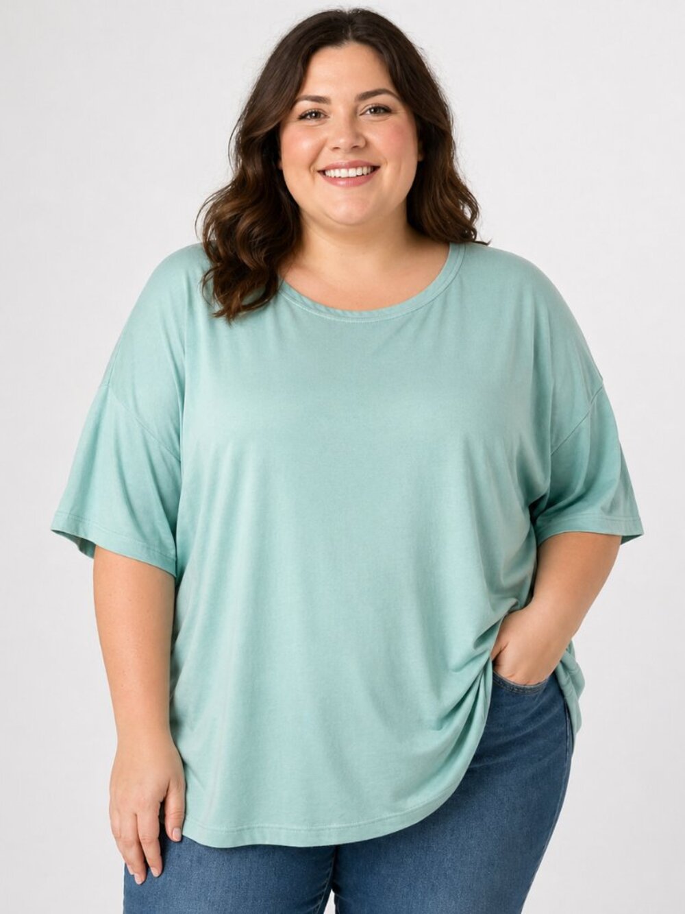 ✨2/$20 J. Jill Luxe Supima Elbow Sleeve Tee Short Sleeve Top Womens Plus Size 4X